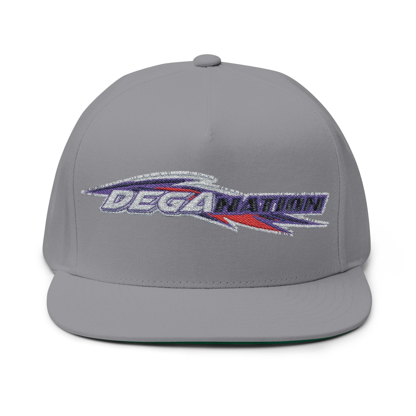Stylish Flat Bill Cap - Embroidered DESA Nation, Sporty Hat, Gift for Sports Fans, Custom Snapback, Fashionable Headwear