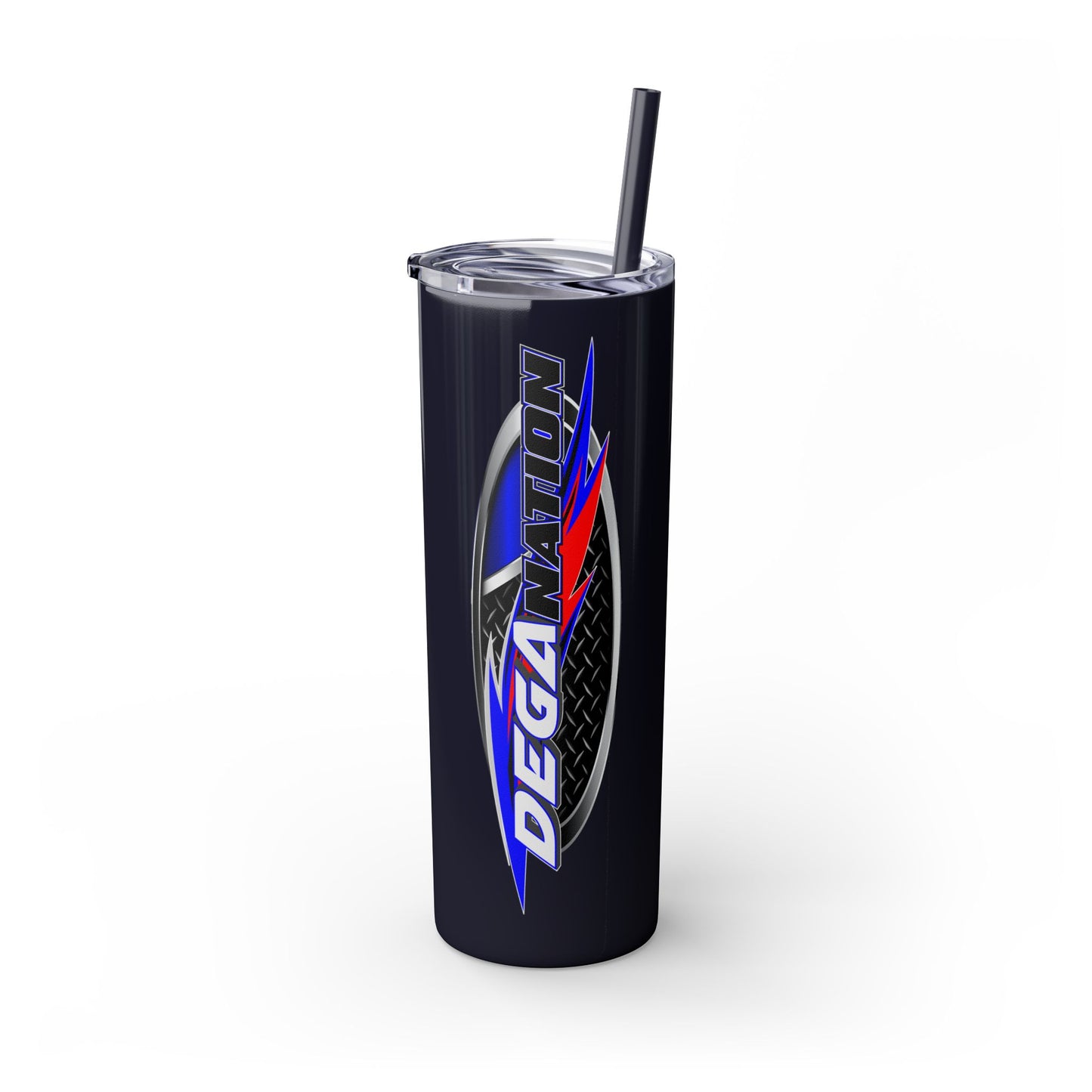 Degamination 20oz Skinny Tumbler with Straw - Perfect for Racing Enthusiasts