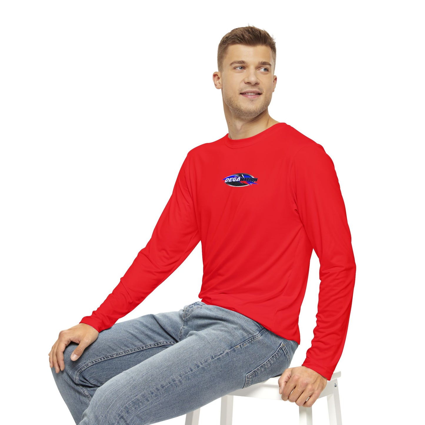 Men's Long Sleeve Performance Shirt - Stylish Sports Tee with Bold Graphics