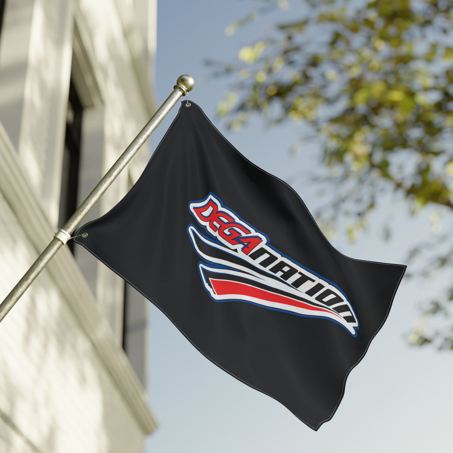 Double Sided Flag - DEGA Nation, Custom Racing Banner, Sports Decor, Outdoor Flag, Fan Merchandise