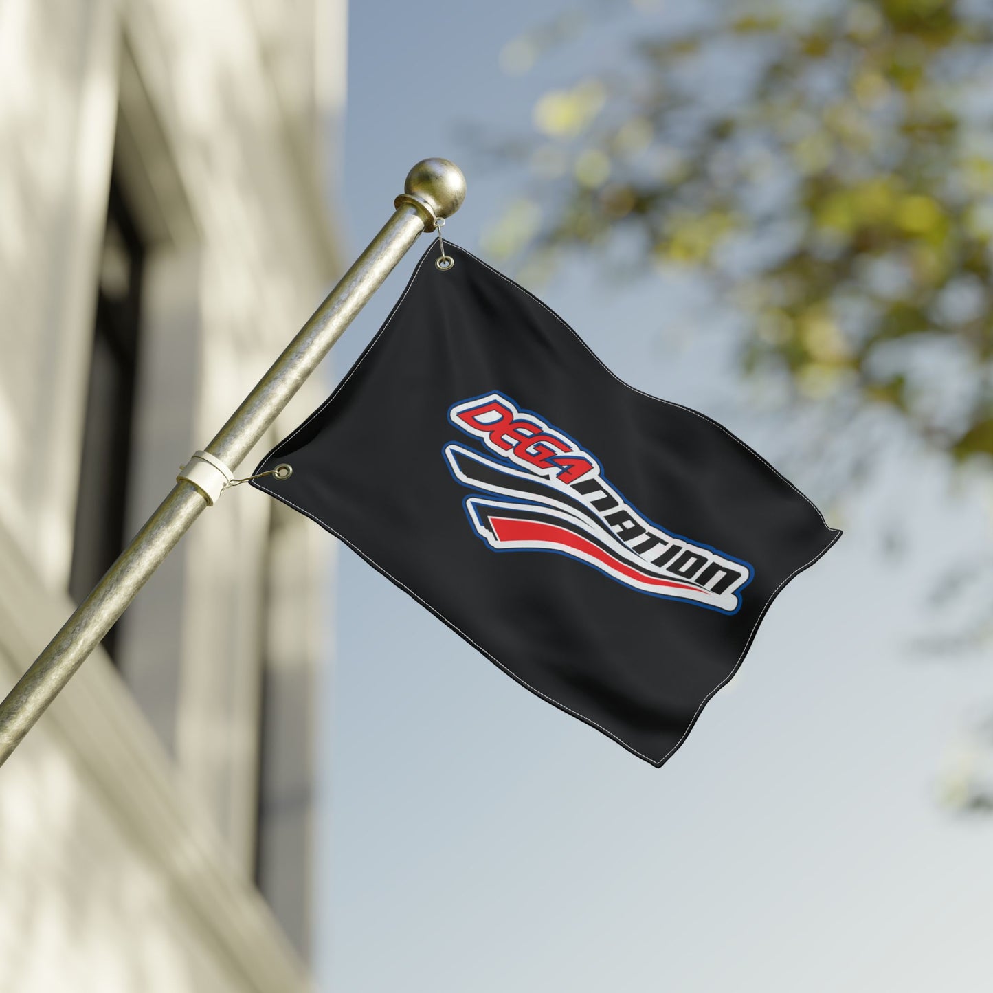 Double Sided Flag - DEGA Nation, Custom Racing Banner, Sports Decor, Outdoor Flag, Fan Merchandise