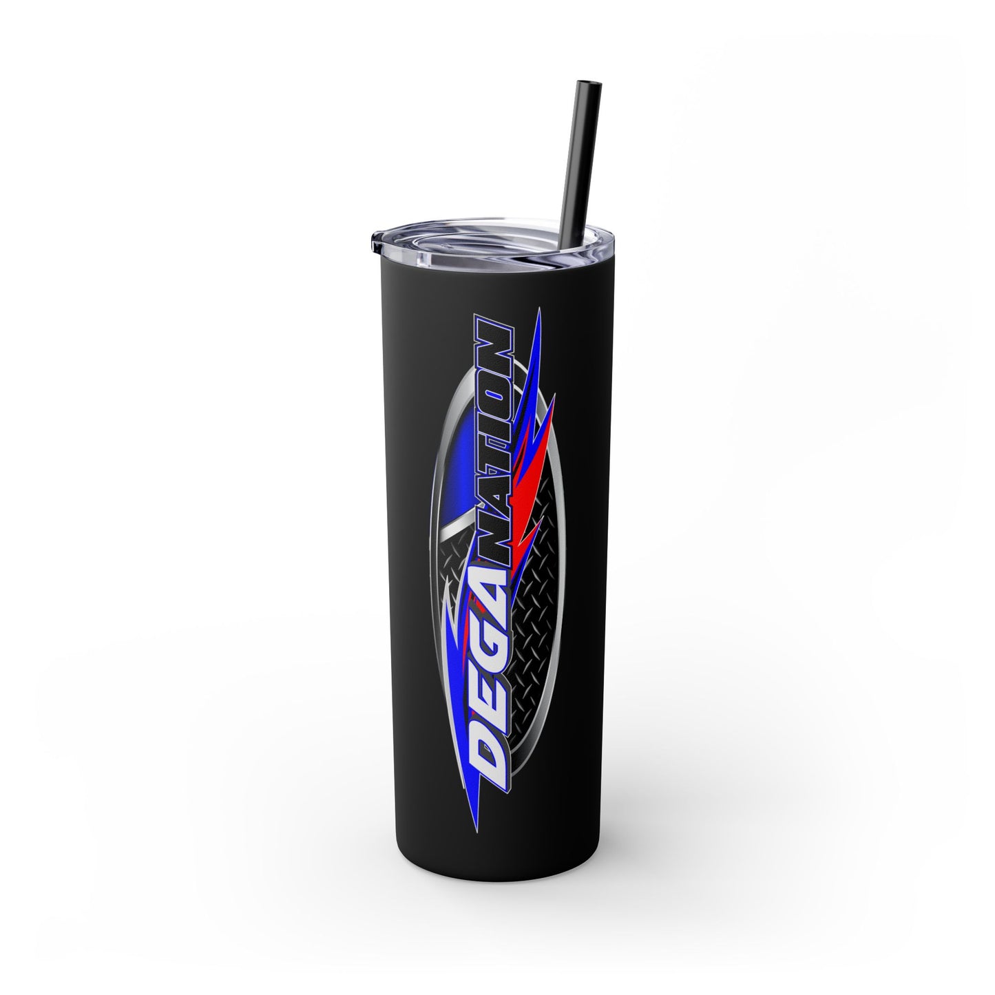 Degamination 20oz Skinny Tumbler with Straw - Perfect for Racing Enthusiasts
