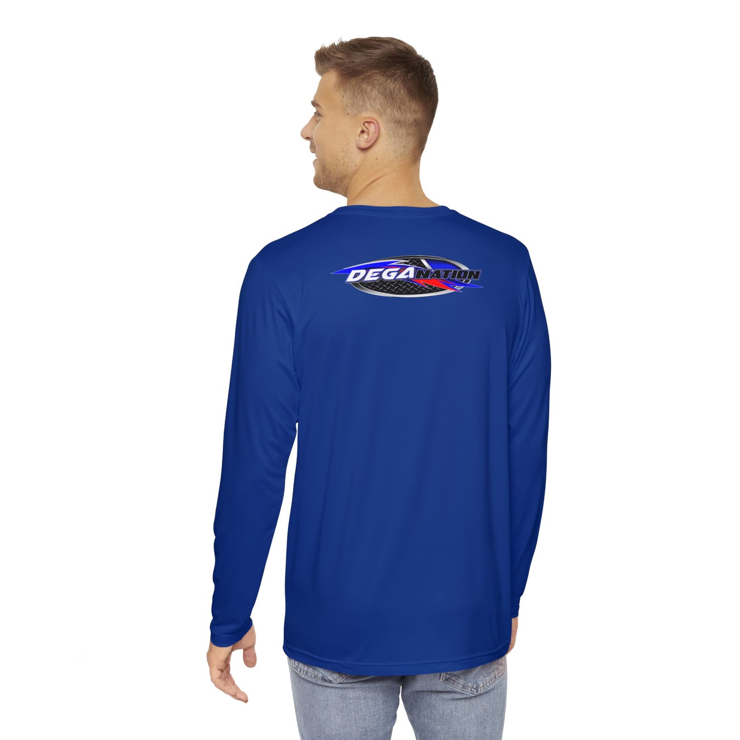 Men's Long Sleeve Shirt with DegaNation Design - Cool, Casual Wear for Sports Lovers, Gifts, Relaxation, and Outdoor Activities