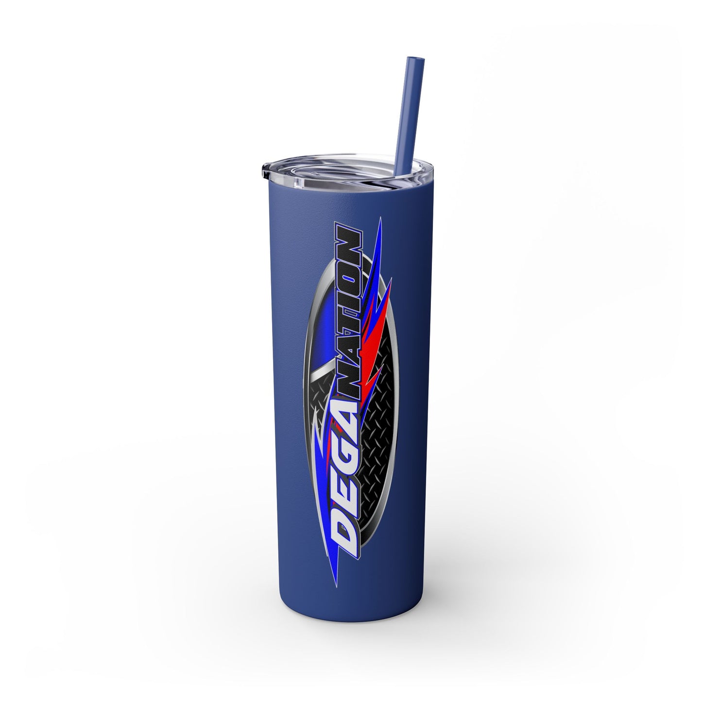Degamination 20oz Skinny Tumbler with Straw - Perfect for Racing Enthusiasts