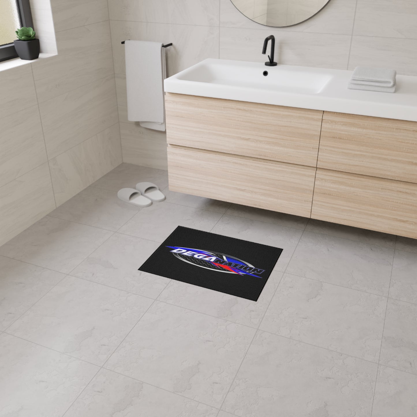 Custom Heavy Duty Floor Mat with Deganation Logo - Durable & Stylish for Auto Enthusiasts