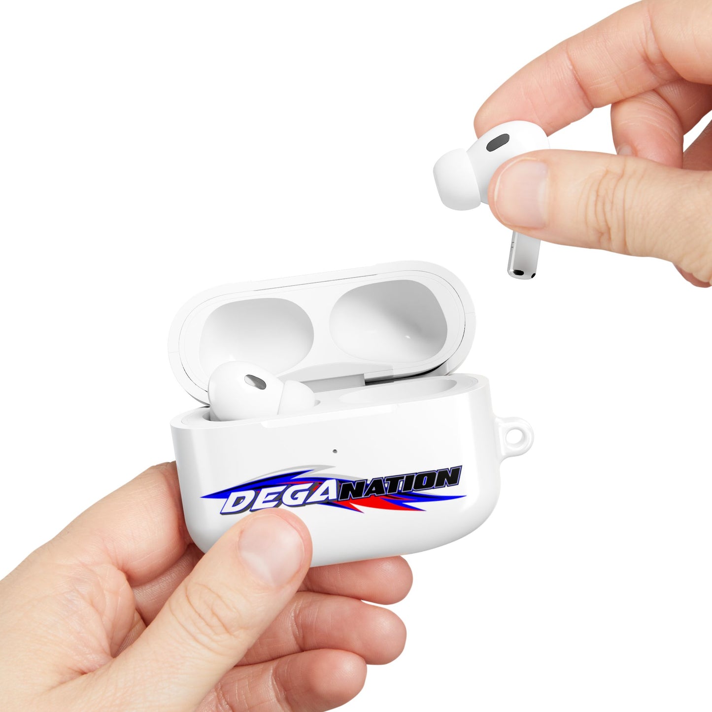 AirPod Case with 'DEGA NATION' Design - Stylish Silicone Cover for Music Lovers, Gift for Gamers, Trendy Accessory for Everyday Use