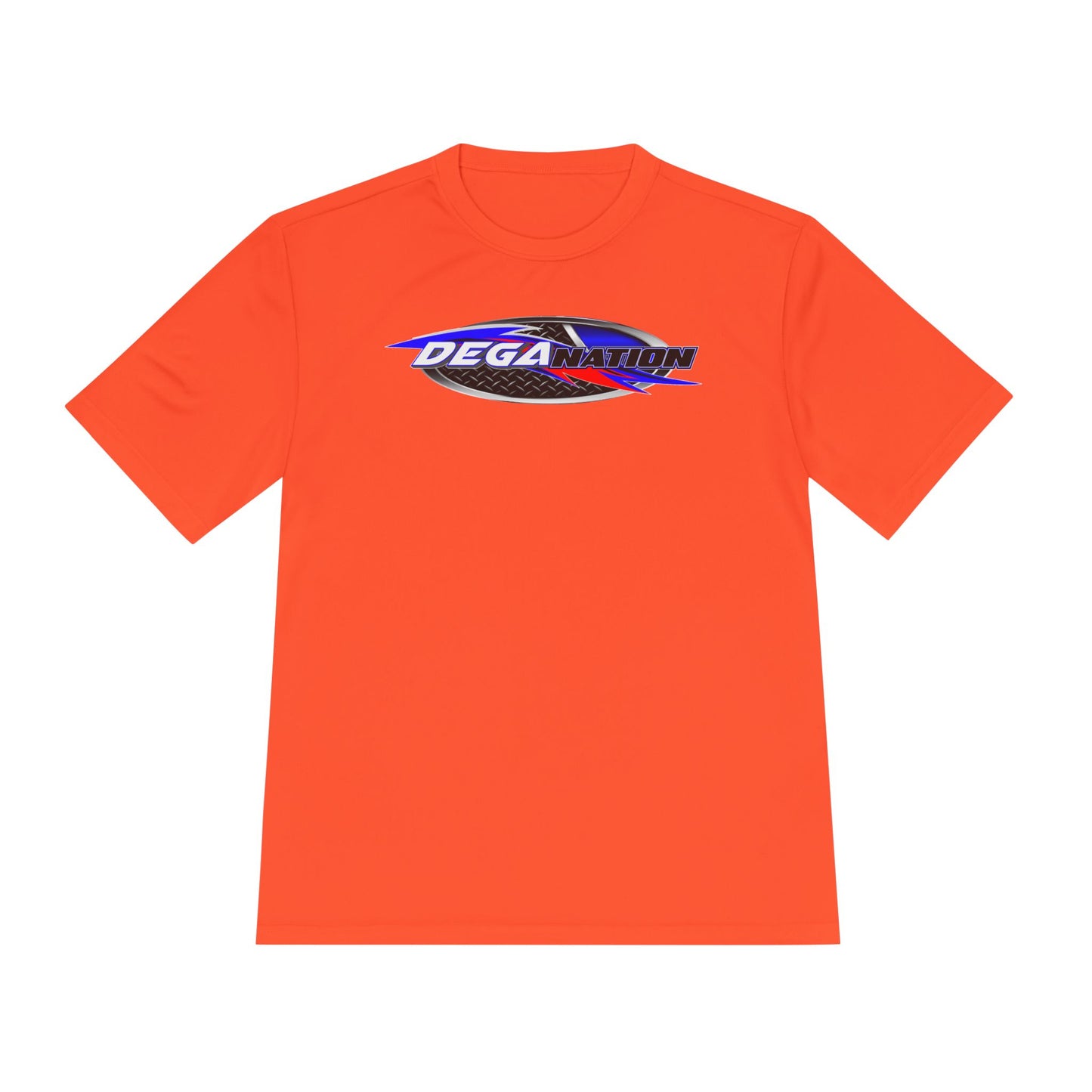 Sporty Unisex Moisture Wicking Tee with DEGA Design, Activewear, Workout T-Shirt, Gift for Athletes, Casual Summer Top