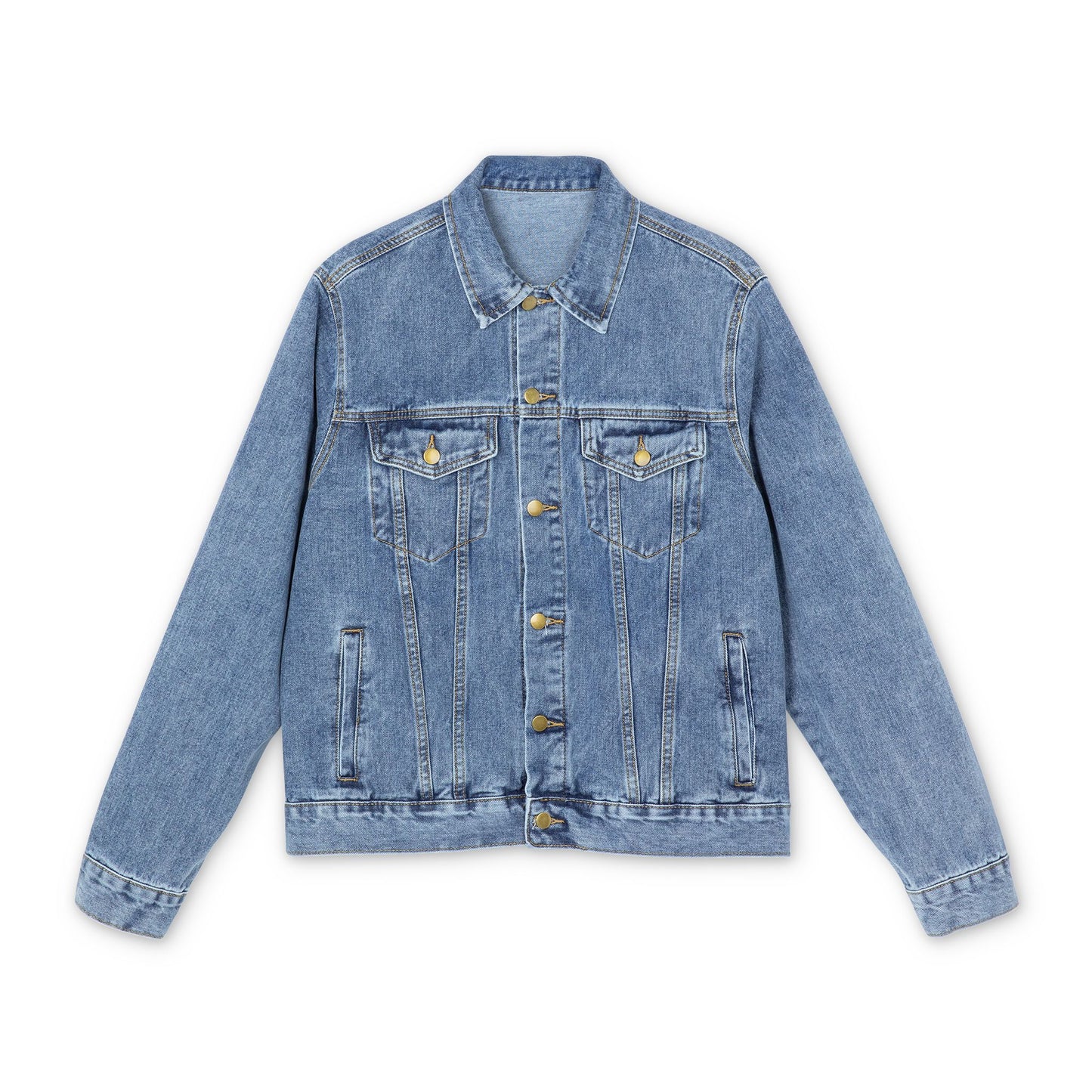 Stylish Men's Denim Jacket, Casual Outerwear, Fashion Staple, Trendy Layer, Unique Gift, Year-Round Style