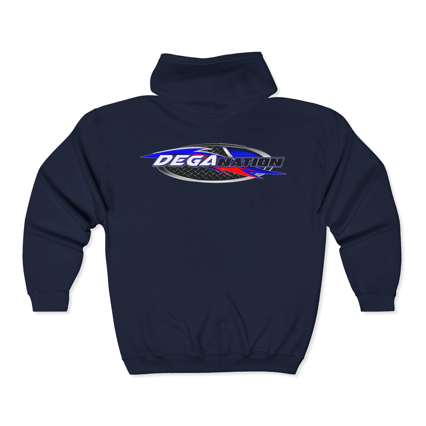 DEGA Nation Full Zip Hoodie - Unisex Athletic Sweatshirt for Race Fans