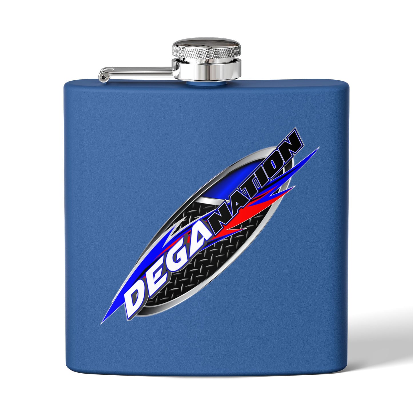 Personalized Deganation Stainless Steel Flask - 6oz Engraved Drinkware for Sports Enthusiasts