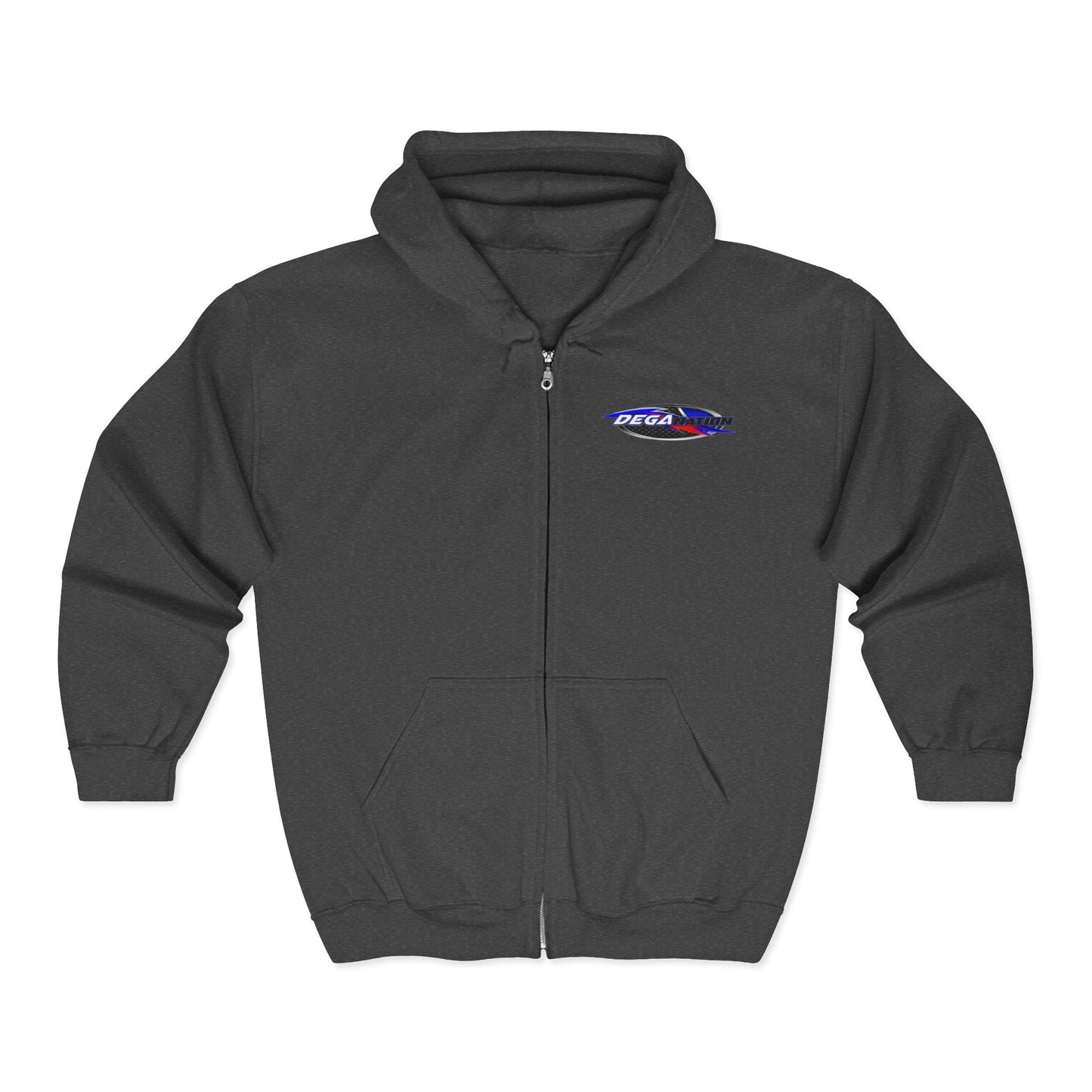 DEGA Nation Full Zip Hoodie - Unisex Athletic Sweatshirt for Race Fans