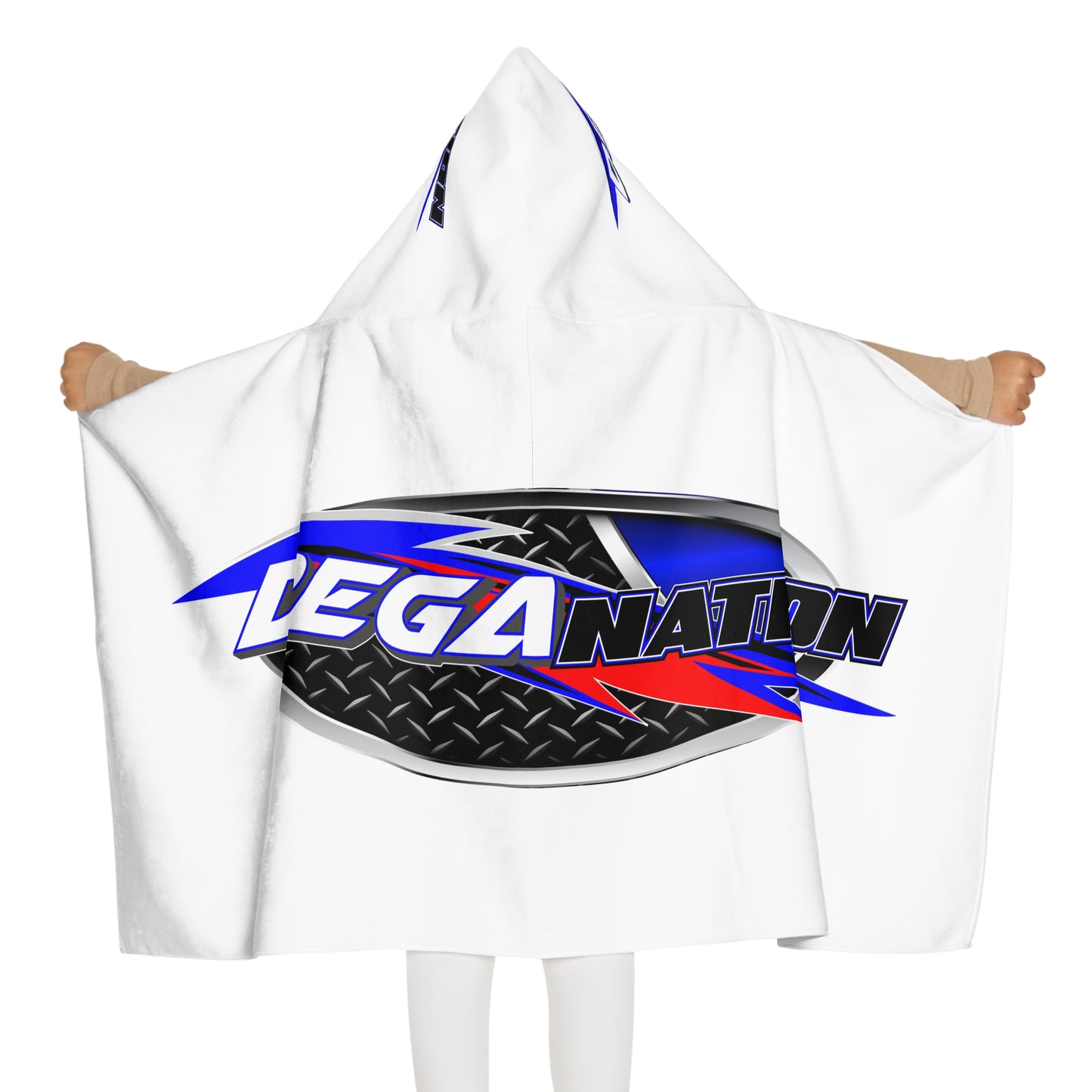 Youth Hooded Towel for Kids, Perfect for Beach Days, Swimming Parties, Pool Fun, Deganation Design, Cozy Drying Experience