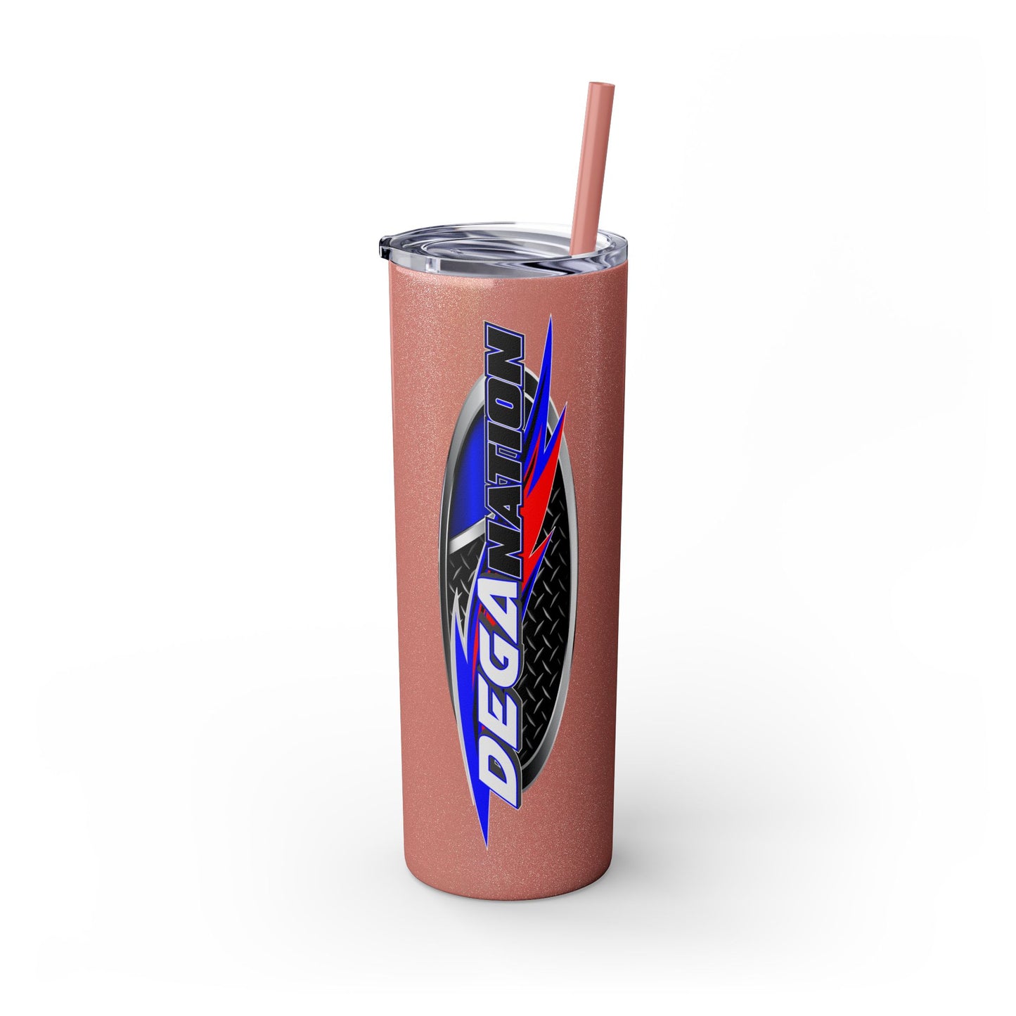 Degamination 20oz Skinny Tumbler with Straw - Perfect for Racing Enthusiasts