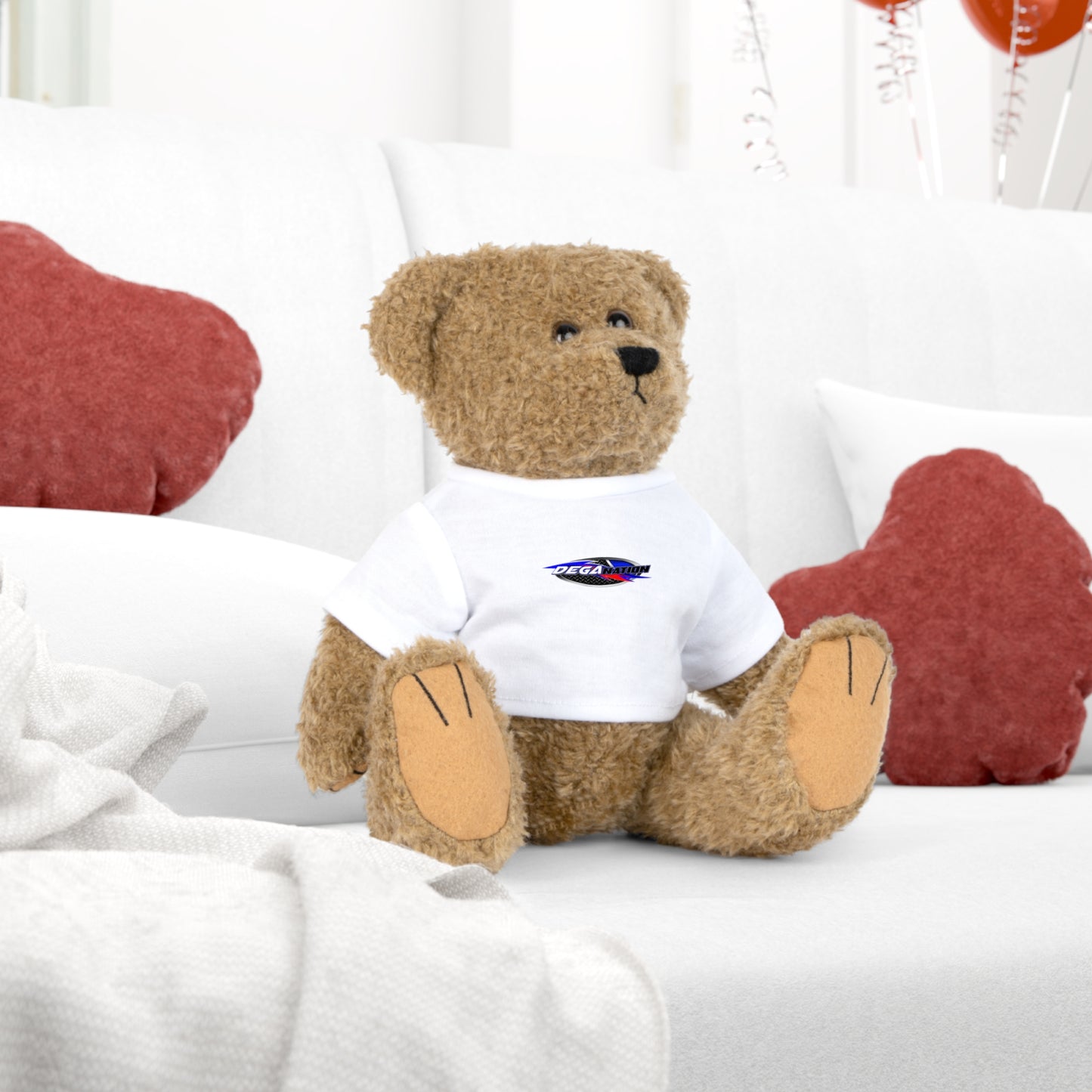 Adorable Plush Toy with Custom T-Shirt, Stuffed Animal Gift, Cuddly Bear, Personalized Toy, Perfect for Kids, Cute Nursery Decor