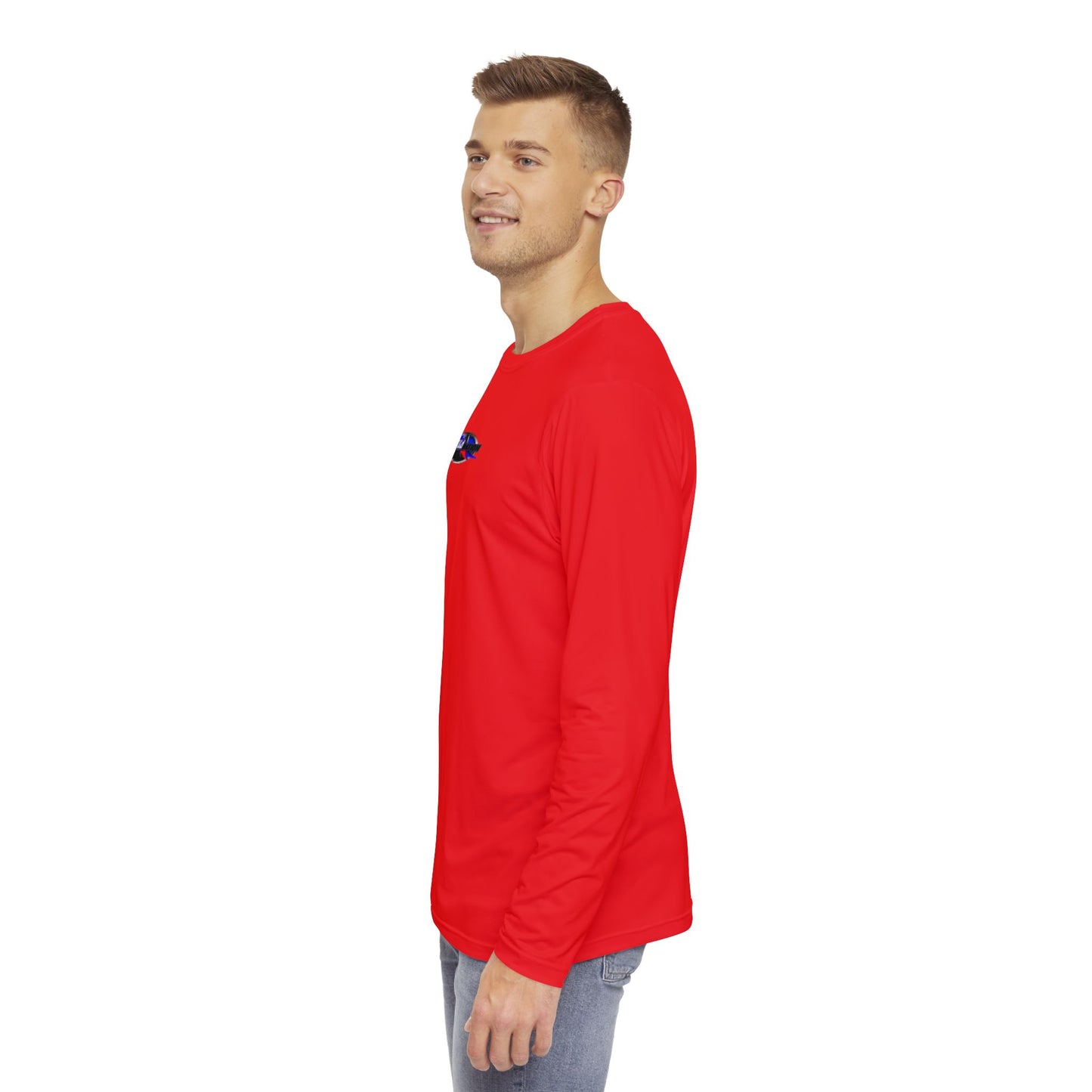 Men's Long Sleeve Performance Shirt - Stylish Sports Tee with Bold Graphics