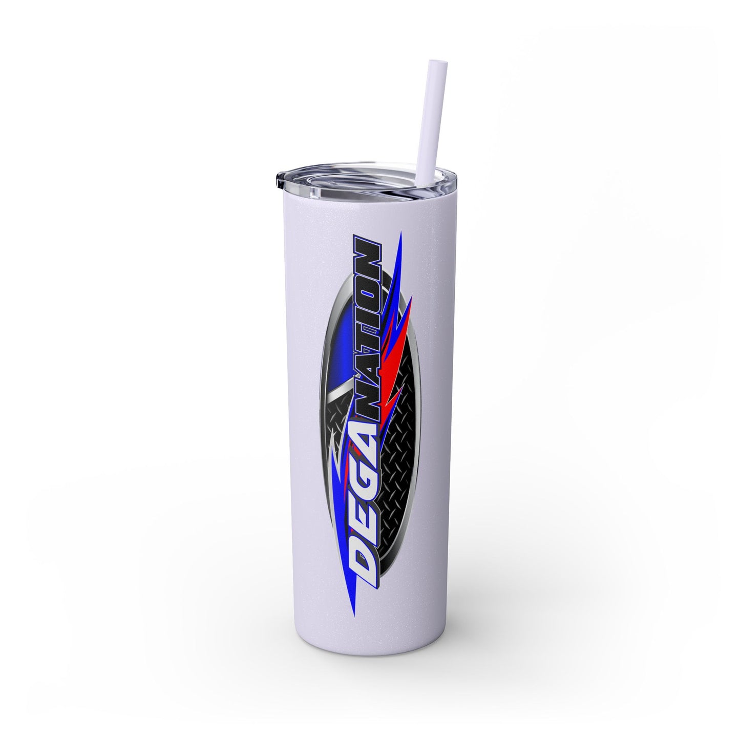 Degamination 20oz Skinny Tumbler with Straw - Perfect for Racing Enthusiasts