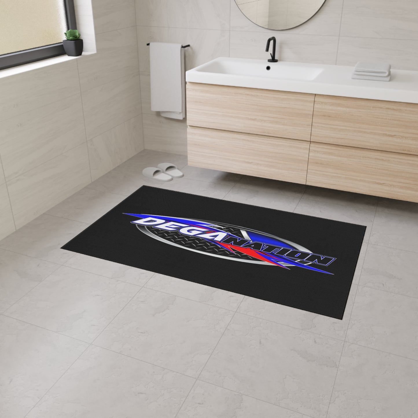 Custom Heavy Duty Floor Mat with Deganation Logo - Durable & Stylish for Auto Enthusiasts