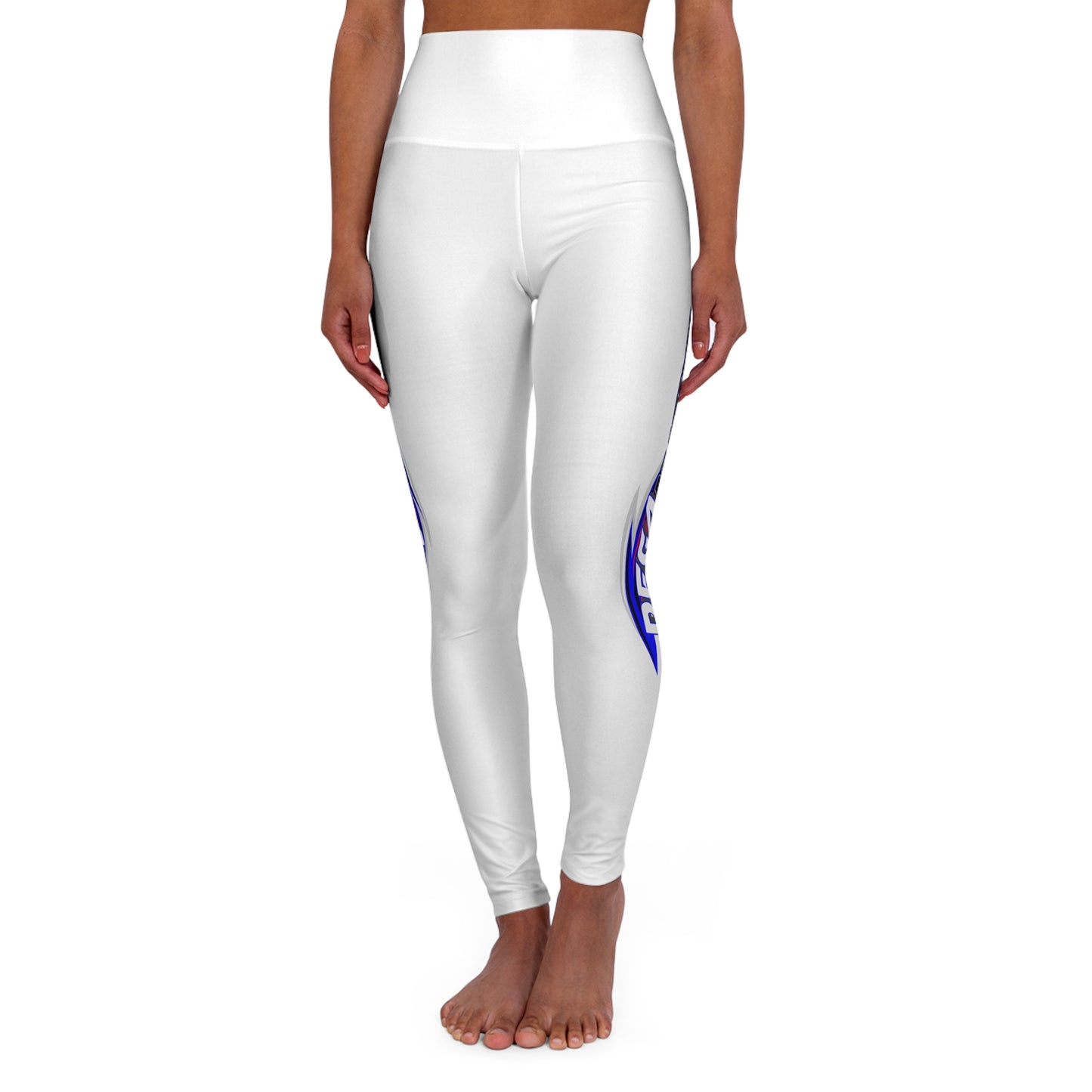 High Waisted Yoga Leggings with Vibrant Lightning Design