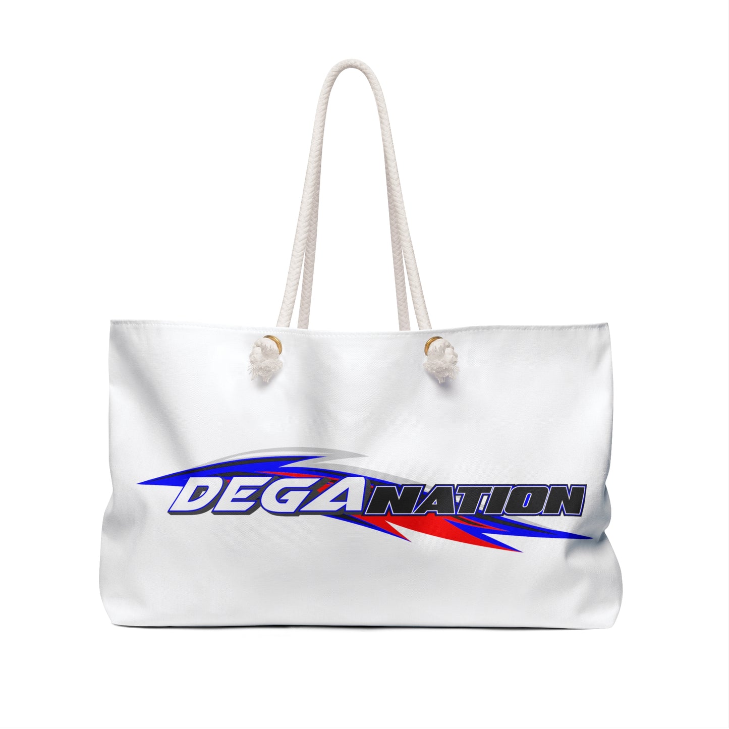 Stylish Weekender Bag for Travel, Gym, Sports, and Daily Use, Perfect Gift for Adventurers and Fitness Enthusiasts, DEGANATION Logo