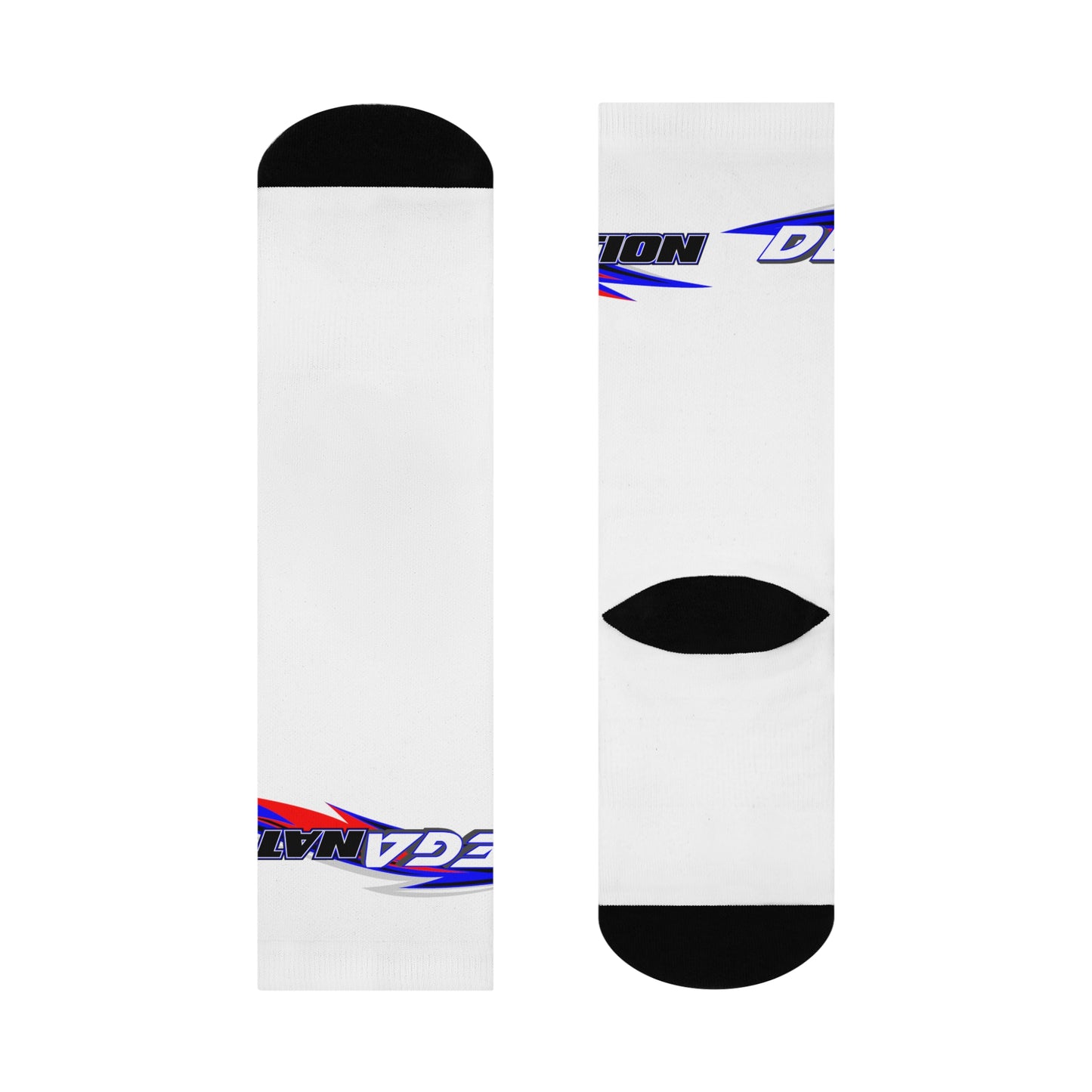 Mega Nation Cushioned Crew Socks | Comfy Sports Socks for Active Lifestyle, Gift for Sports Lovers, Casual Wear, Men's & Women's Socks