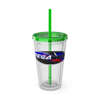 16oz Sunsplash Double-Wall Tumbler with Straw