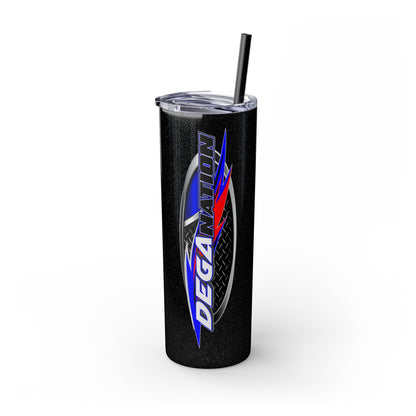 Degamination 20oz Skinny Tumbler with Straw - Perfect for Racing Enthusiasts