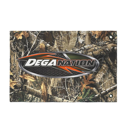 DegaNation Camo Double-Sided Flag — Outdoor Hunting & Truck Banner