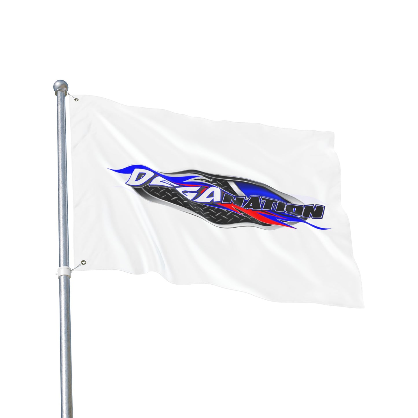 DegaNation Racing Flag — Double-Sided Motorsport Banner