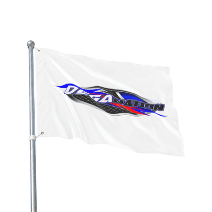 DegaNation Racing Flag — Double-Sided Motorsport Banner