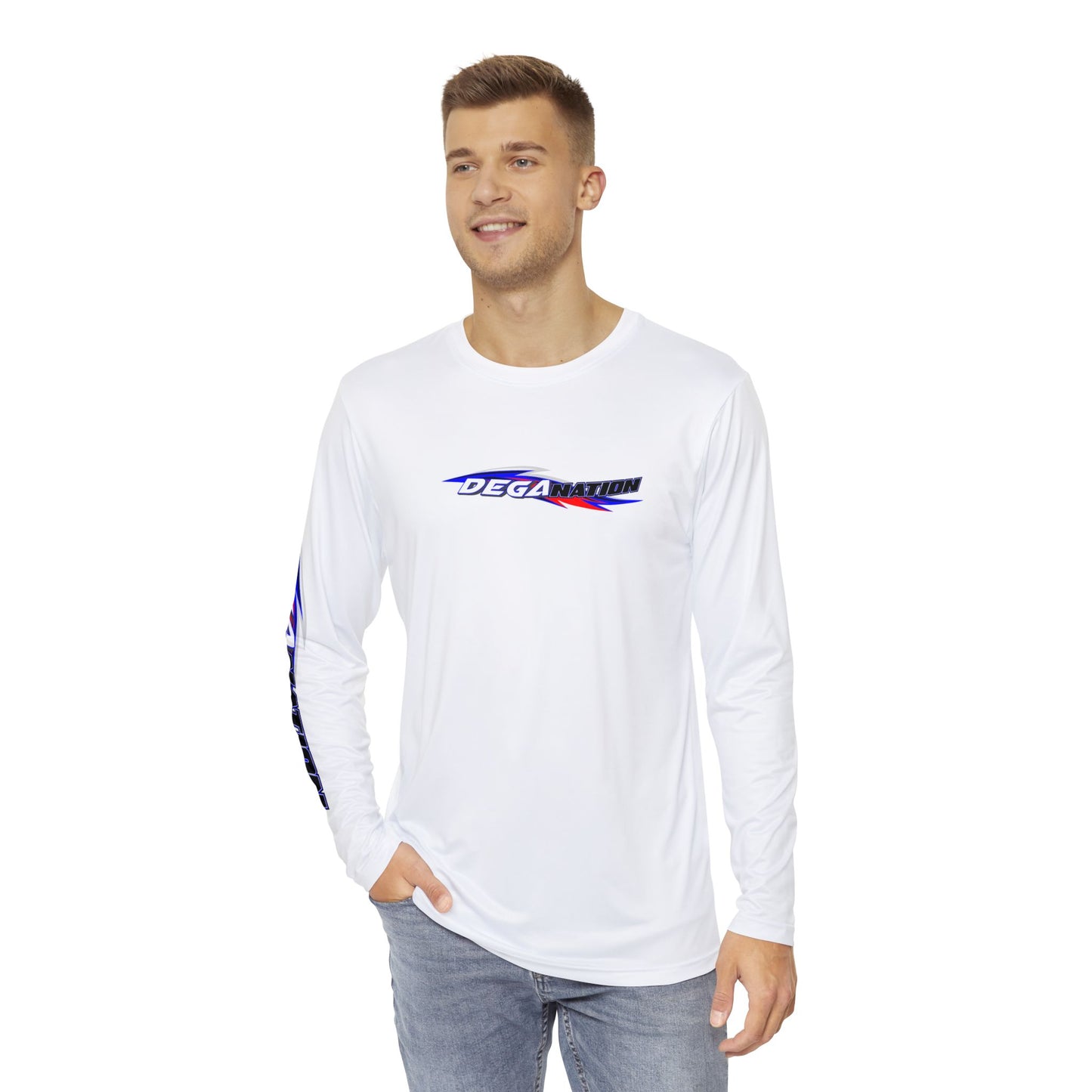 Men's Long Sleeve Graphic Shirt - Sporty Style for Active Lifestyle, Perfect for Gift, Everyday Wear, Casual Outings, Outdoor Adventures