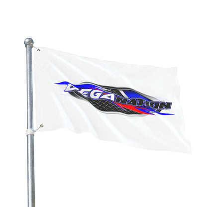DegaNation Racing Flag — Double-Sided Motorsport Banner