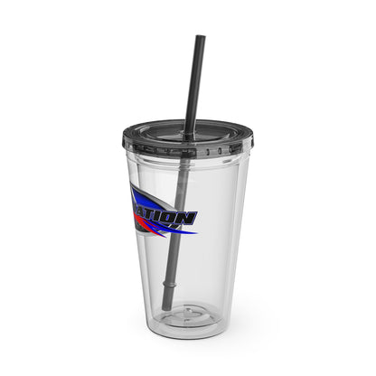 16oz Sunsplash Double-Wall Tumbler with Straw