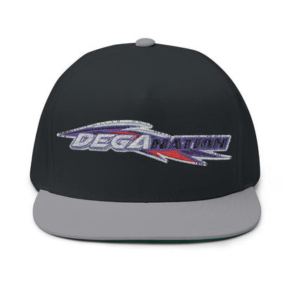 Stylish Flat Bill Cap - Embroidered DESA Nation, Sporty Hat, Gift for Sports Fans, Custom Snapback, Fashionable Headwear