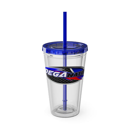 16oz Sunsplash Double-Wall Tumbler with Straw