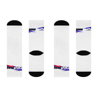 Mega Nation Cushioned Crew Socks | Comfy Sports Socks for Active Lifestyle, Gift for Sports Lovers, Casual Wear, Men's & Women's Socks