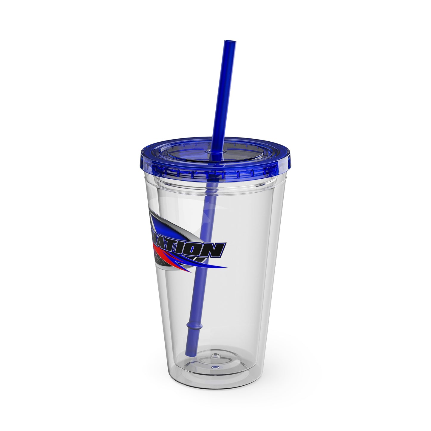 16oz Sunsplash Double-Wall Tumbler with Straw