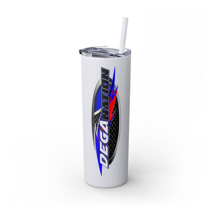 Degamination 20oz Skinny Tumbler with Straw - Perfect for Racing Enthusiasts