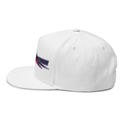 Stylish Flat Bill Cap - Embroidered DESA Nation, Sporty Hat, Gift for Sports Fans, Custom Snapback, Fashionable Headwear
