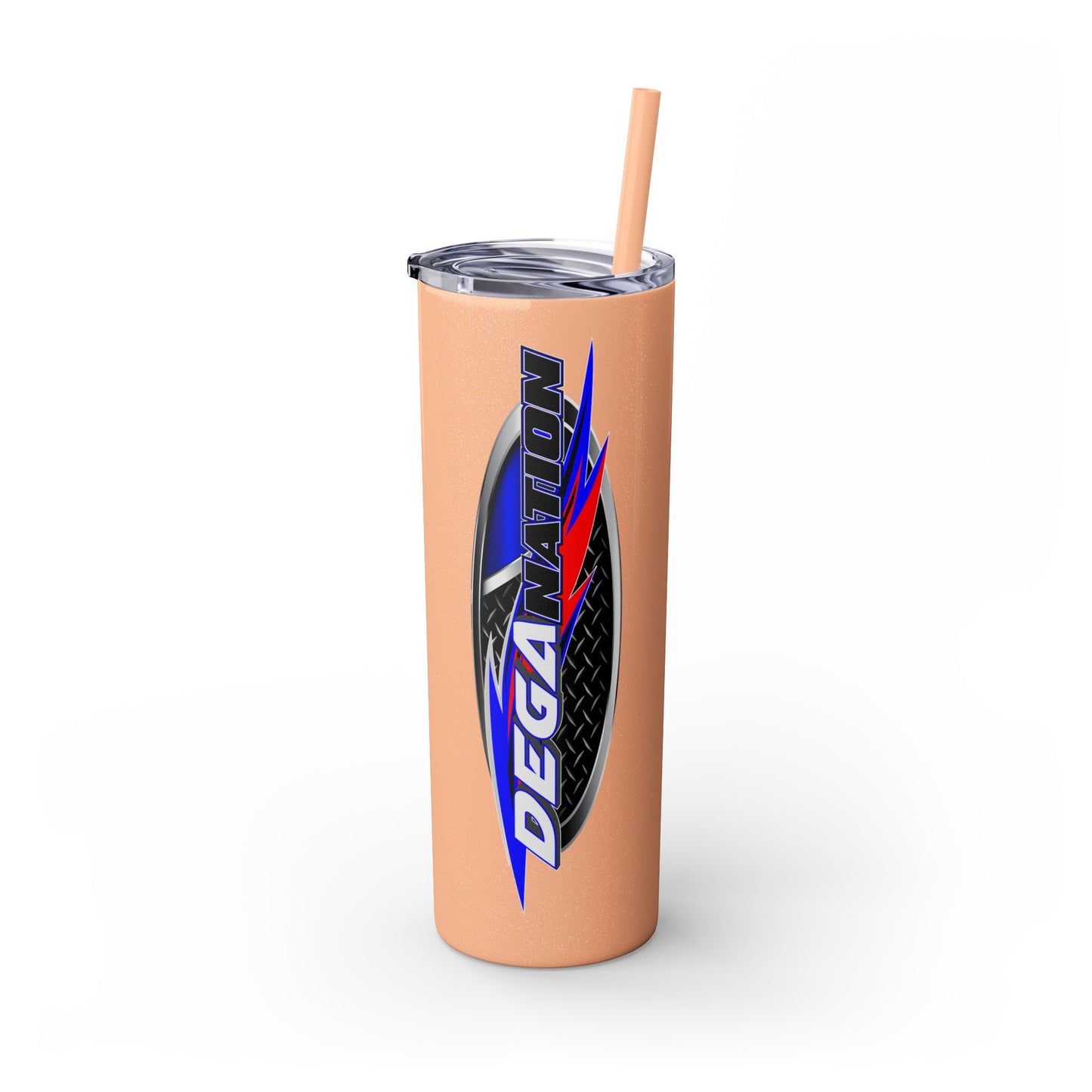 Degamination 20oz Skinny Tumbler with Straw - Perfect for Racing Enthusiasts