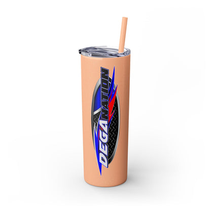 Degamination 20oz Skinny Tumbler with Straw - Perfect for Racing Enthusiasts