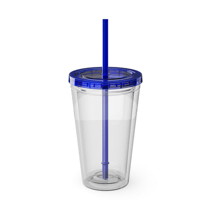 16oz Sunsplash Double-Wall Tumbler with Straw