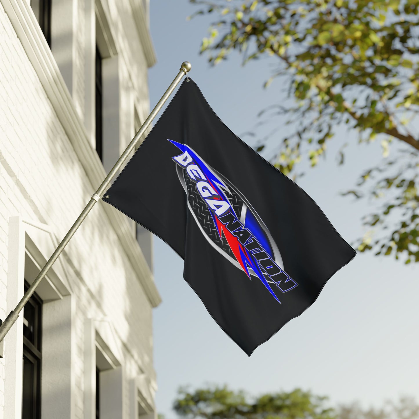 Racing Double Sided Flag, Perfect for Car Enthusiasts, Outdoor Decor, Sports Events, Gift for Racers, DegaNation Theme