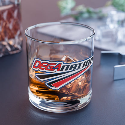 Custom Racing Rocks Glass, 10oz Whiskey