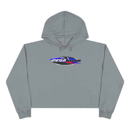 Stylish Crop Hoodie with Retro Racing Design - Perfect Gift for Sports Fans, Casual Wear, Spring Fashion, Comfortable Outerwear