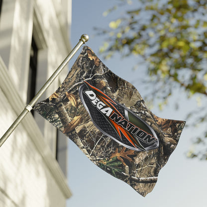DegaNation Camo Double-Sided Flag — Outdoor Hunting & Truck Banner