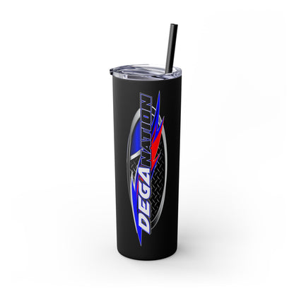Degamination 20oz Skinny Tumbler with Straw - Perfect for Racing Enthusiasts