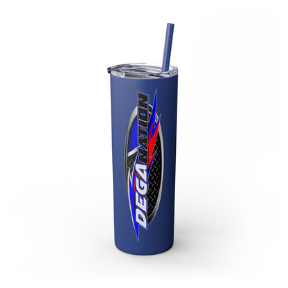 Degamination 20oz Skinny Tumbler with Straw - Perfect for Racing Enthusiasts