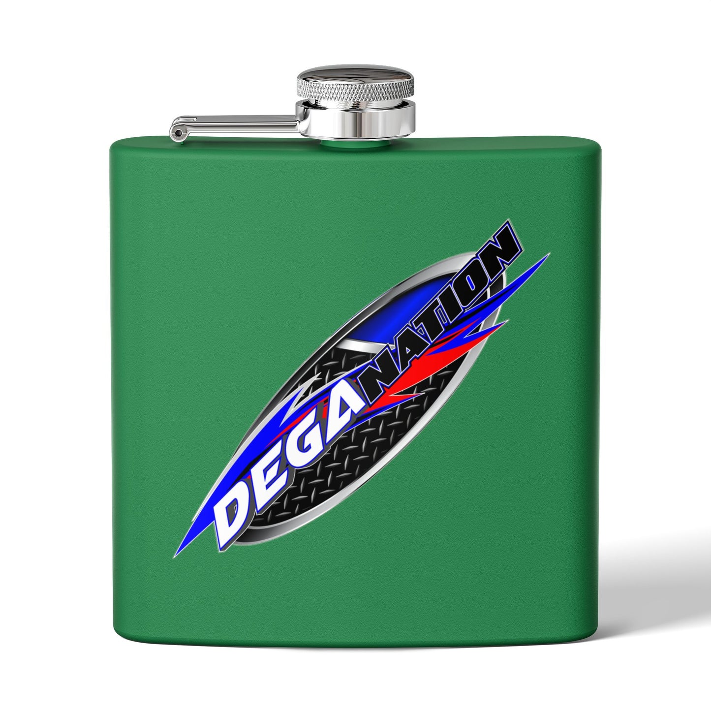 Personalized Deganation Stainless Steel Flask - 6oz Engraved Drinkware for Sports Enthusiasts