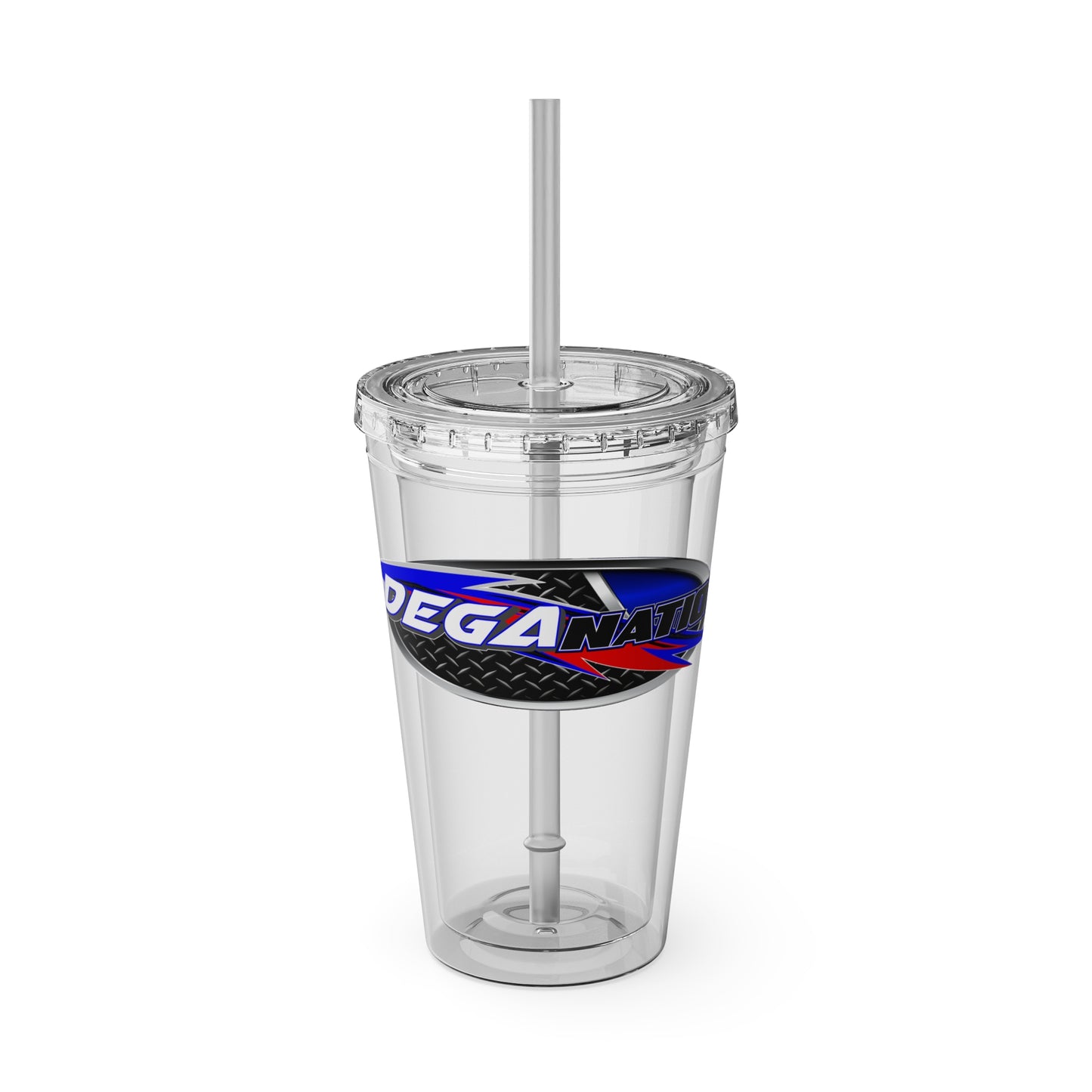 16oz Sunsplash Double-Wall Tumbler with Straw