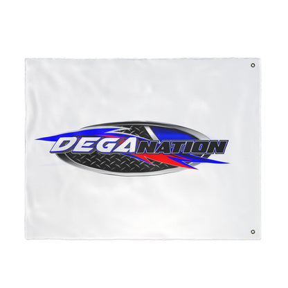 DegaNation Racing Flag — Double-Sided Motorsport Banner